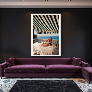 Massage Wall Art art print framed in a luxury living room