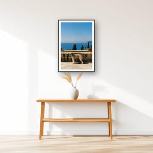 Afghan Hound Wall Art art print displayed above an entry console table