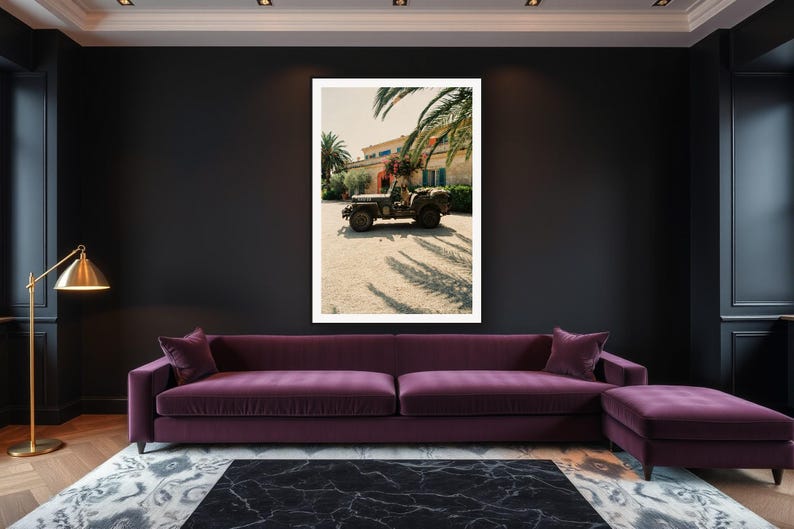 German Shepherd Wall Art art print framed in a luxury living room