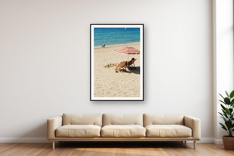 Belgian Malinois Beach Print | Vintage Seaside Dog Photo (Digital Download) image 1