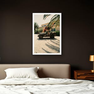 German Shepherd Wall Art art print framed in a dark luxury bedroom