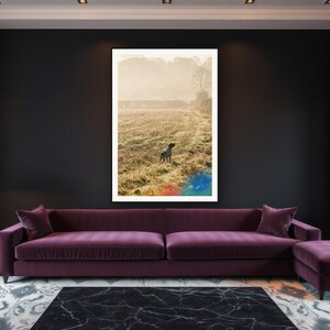 English Pointer Wall Art art print framed in a luxury living room