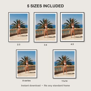 Medicine Ball Wall Art print size chart - 5 ratios included: 2:3, 3:4, 4:5, 11x14, ISO A