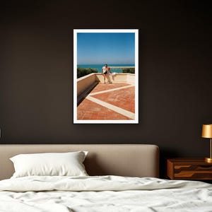 Athlete Stretching Wall Art art print framed in a dark luxury bedroom