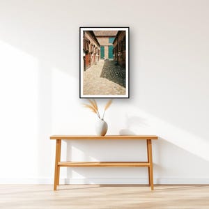 Dalmatian Wall Art art print displayed above an entry console table
