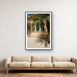 Vintage-Rennrad-Kunstdruck | Wandbild im mediterranen Stil (Digitaler Download) Bild 1