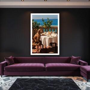 Cocker Spaniel Wall Art art print framed in a luxury living room