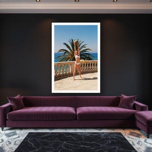 Medicine Ball Wall Art art print framed in a luxury living room