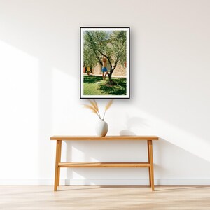 Pull Up Wall Art art print displayed above an entry console table