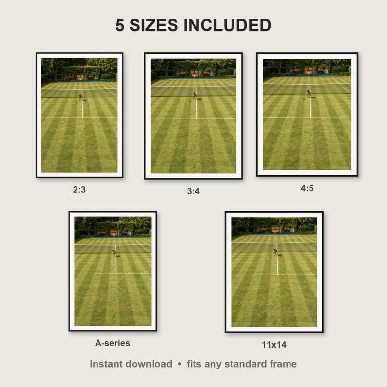 Boxer Dog Wall Art print size chart - 5 ratios included: 2:3, 3:4, 4:5, 11x14, ISO A