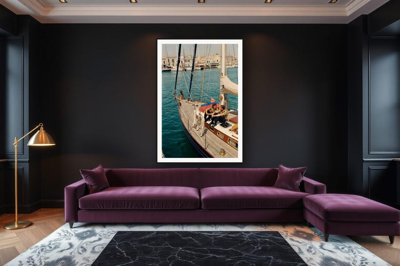German Shepherd Wall Art art print framed in a luxury living room
