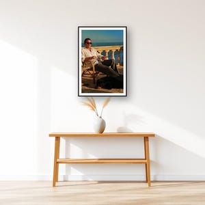 Rottweiler Wall Art art print displayed above an entry console table