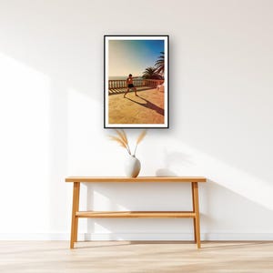 Boxing Wall Art art print displayed above an entry console table