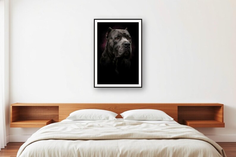 Cane Corso Portrait | Brass Light Dog Art (Digital Download) image 2