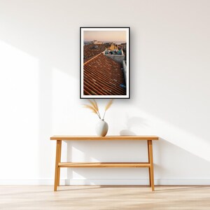 German Shepherd Wall Art art print displayed above an entry console table