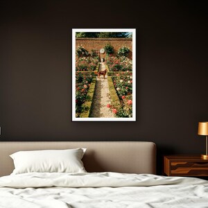 Irish Setter Wall Art art print framed in a dark luxury bedroom