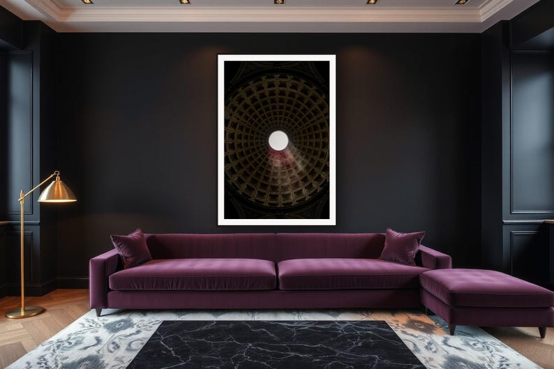 Dark Luxury Wall Art art print framed in a luxury living room