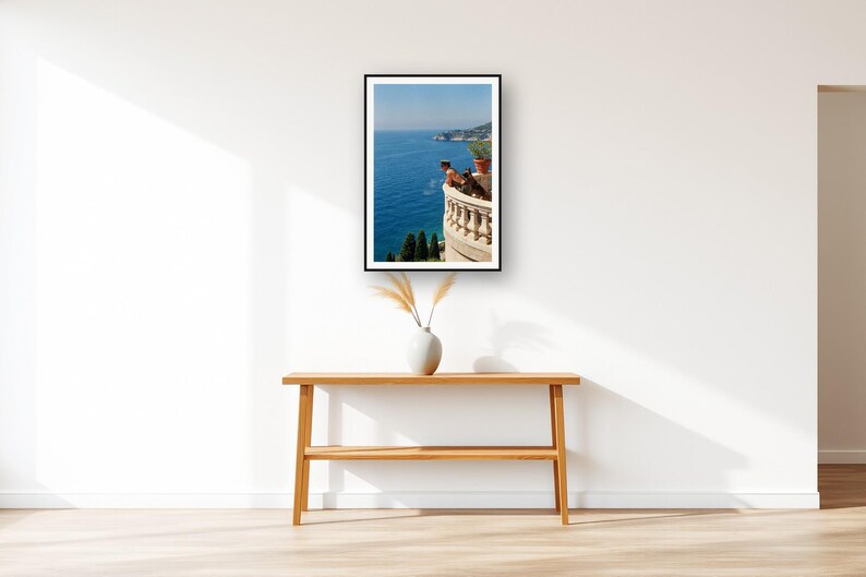 Military K9 Wall Art art print displayed above an entry console table