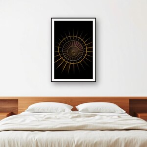 Brass Spiral Staircase Print | Dark Moody Architectural Art (Digital Download) image 2