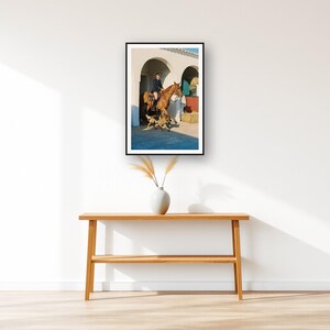 Dutch Shepherd Wall Art art print displayed above an entry console table