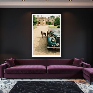 German Shorthaired Pointer Wall Art art print framed in a luxury living room