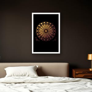 Dark Luxury Wall Art art print framed in a dark luxury bedroom