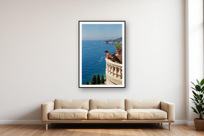 Officer German Shepherd Riviera Print | Vintage Seaside Photo (Digital Download) image 1