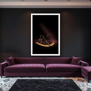 Celestial Wall Art art print framed in a luxury living room