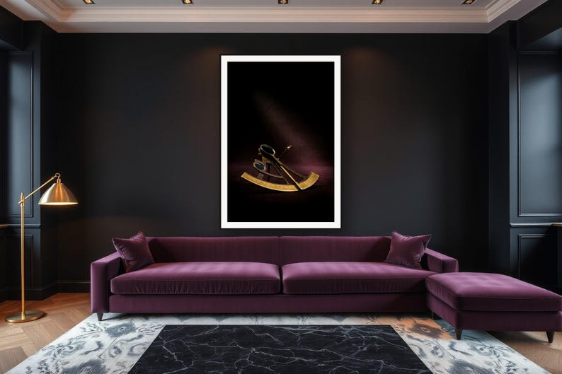Celestial Wall Art art print framed in a luxury living room