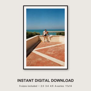 Athlete Stretching Print | Vintage Riviera Terrace Retro Fitness Photo (Digital Download) image 3