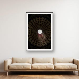 Barokke messing koepelprint | Donkere luxe kathedraalplafondkunst (digitale download) afbeelding 1