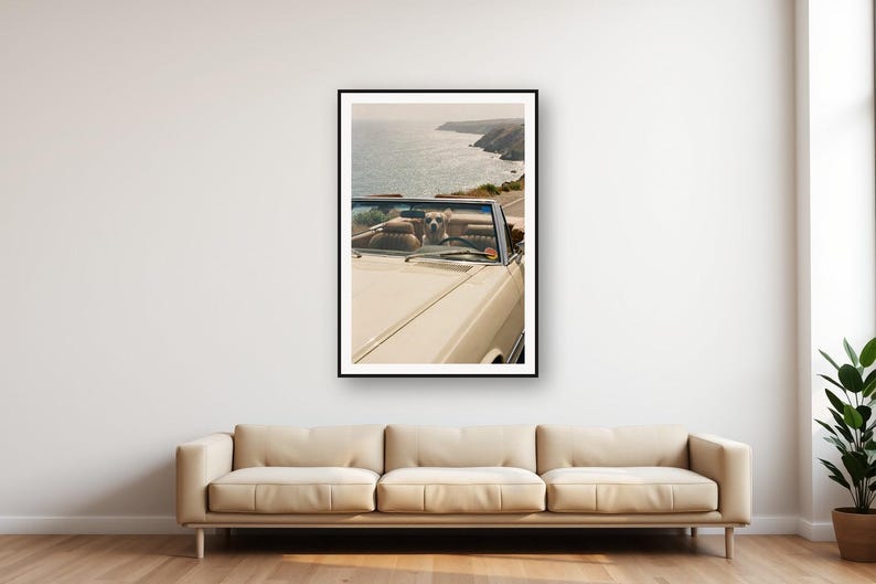 Arte de viaje por carretera en Labrador Convertible / Foto de coche clásico Riviera (Descarga digital) imagen 1