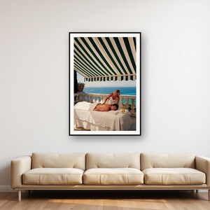 Vintage Villa Terrace Massage Print | Mediterranean Recovery Spa Art (Digital Download) image 1