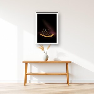 Celestial Wall Art art print displayed above an entry console table