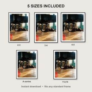 Chocolate Labrador Wall Art print size chart - 5 ratios included: 2:3, 3:4, 4:5, 11x14, ISO A