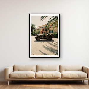 German Shepherd K9 Riding Shotgun Military Jeep Print | Retro Villa Decor (Digital Download) image 1