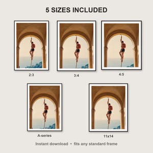 Rope Climb Wall Art print size chart - 5 ratios included: 2:3, 3:4, 4:5, 11x14, ISO A