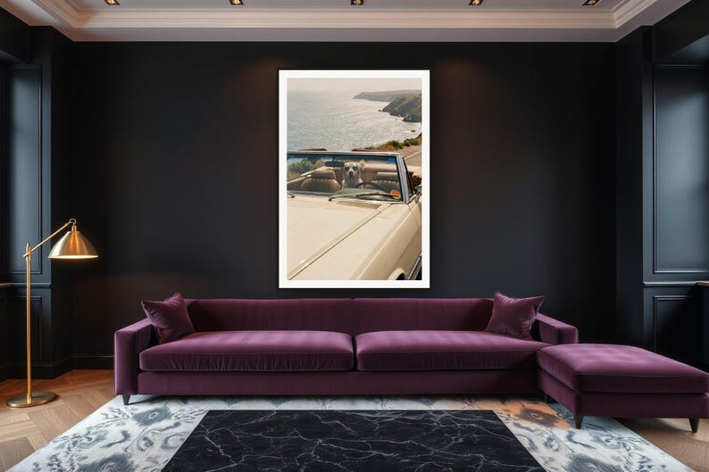 Labrador Wall Art art print framed in a luxury living room
