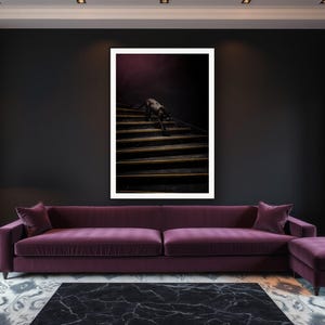 Black Panther Wall Art III art print framed in a luxury living room