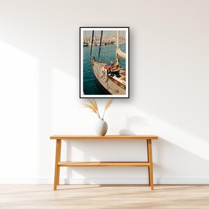 German Shepherd Wall Art art print displayed above an entry console table