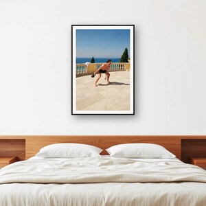 Kettlebell Workout Print | Vintage Mediterranean Terrace Strength Training Photo (Digital Download) image 2