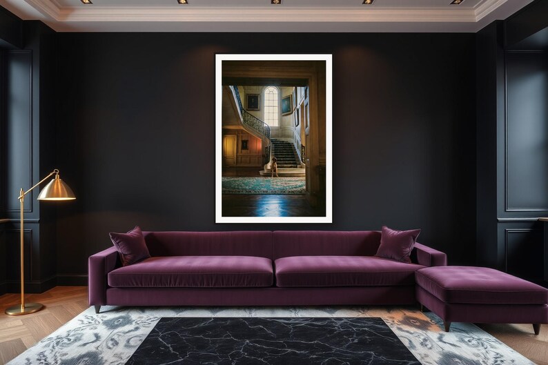 Great Dane Wall Art art print framed in a luxury living room
