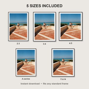 Athlete Stretching Wall Art print size chart - 5 ratios included: 2:3, 3:4, 4:5, 11x14, ISO A