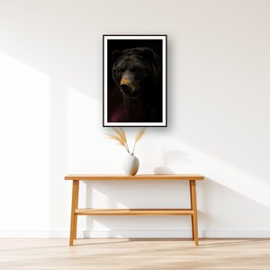 Bear Wall Art art print displayed above an entry console table