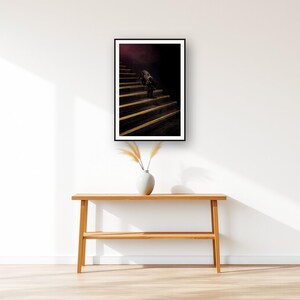 Black Panther Wall Art art print displayed above an entry console table