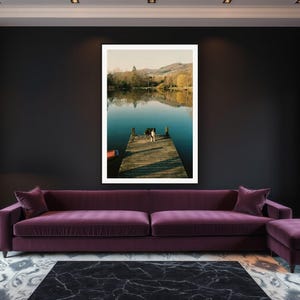 Border Collie Wall Art art print framed in a luxury living room