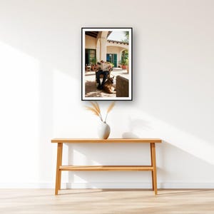 Belgian Malinois Wall Art art print displayed above an entry console table