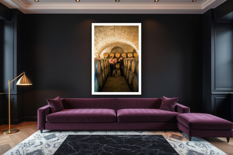 German Shepherd Wall Art art print framed in a luxury living room