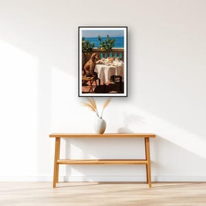 Cocker Spaniel Wall Art art print displayed above an entry console table
