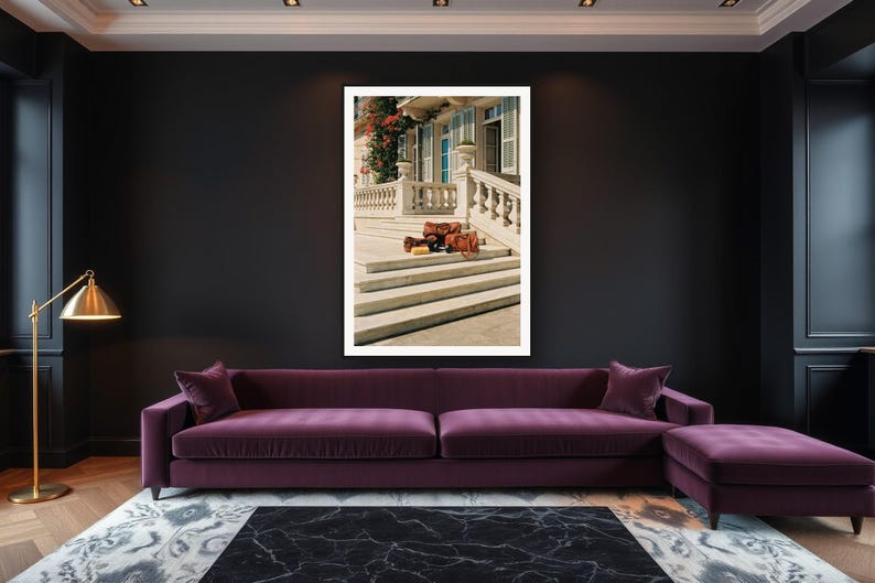 Home Gym Wall Art art print framed in a luxury living room